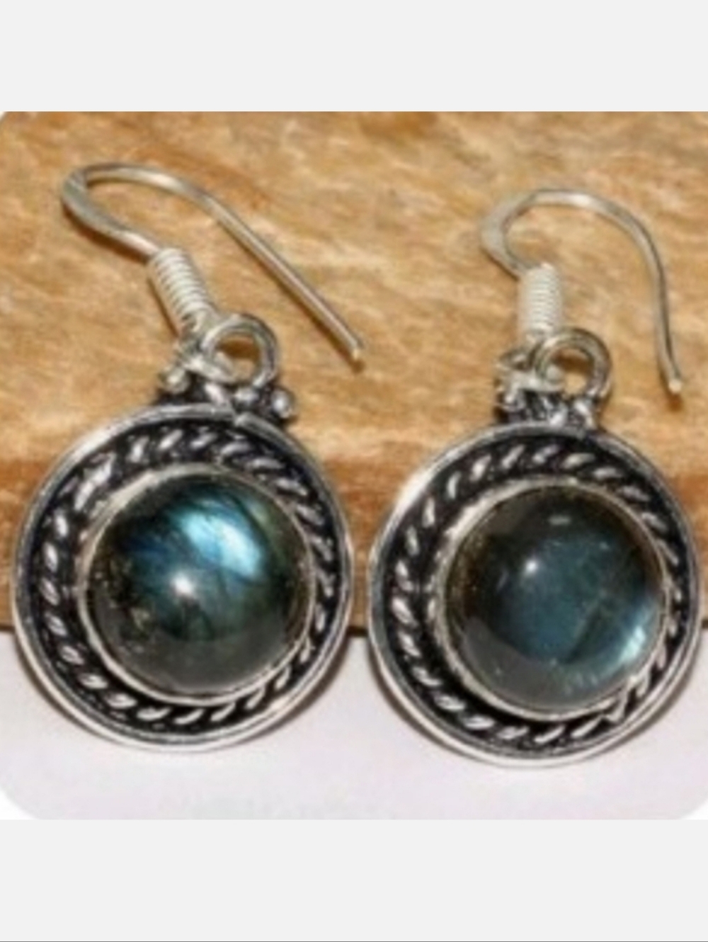 Labradorite Gemstone 925 Sterling Silver Handmade Drop Dangle Earrings